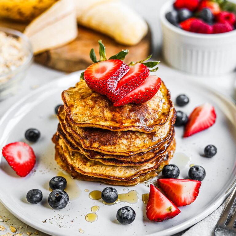 Oat Flour Banana Pancakes (3 Ingredients) Happy Gut Lucky