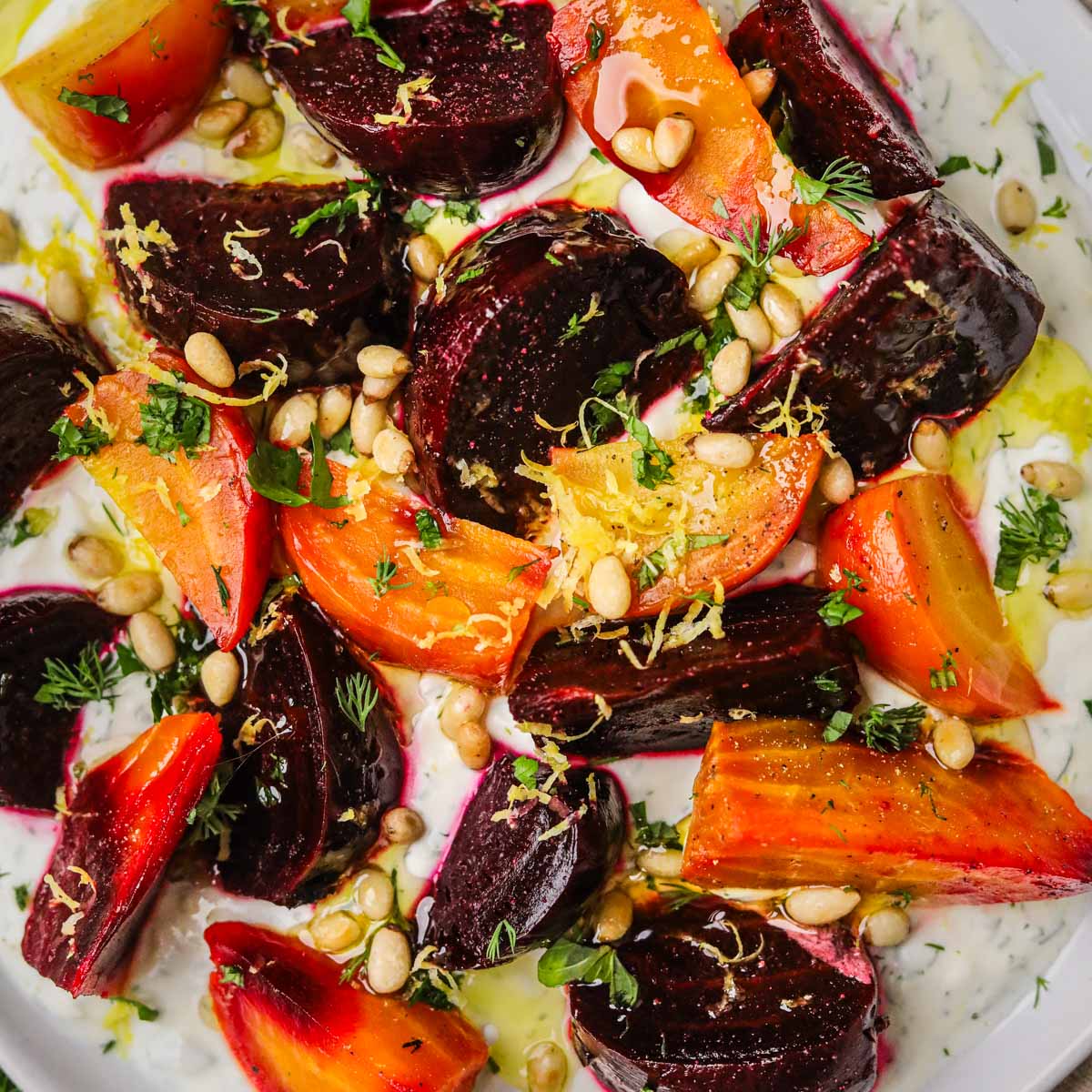 Roasted Beet and Greek Yogurt Salad